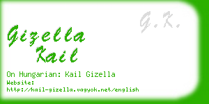 gizella kail business card